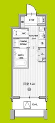 ミッドフラッツ弁天町駅前の物件間取画像